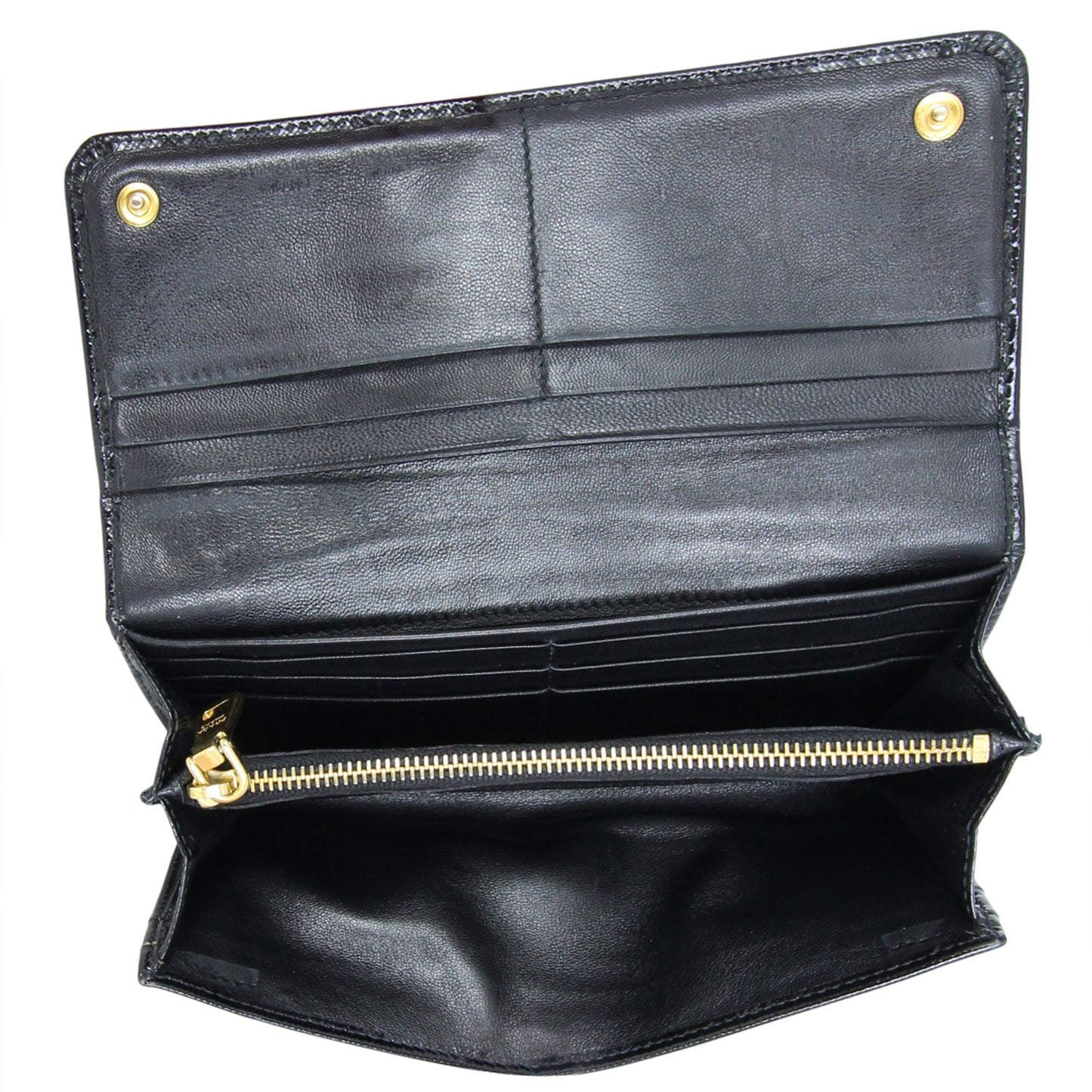 Prada Saffiano Vernice Continental Wallet