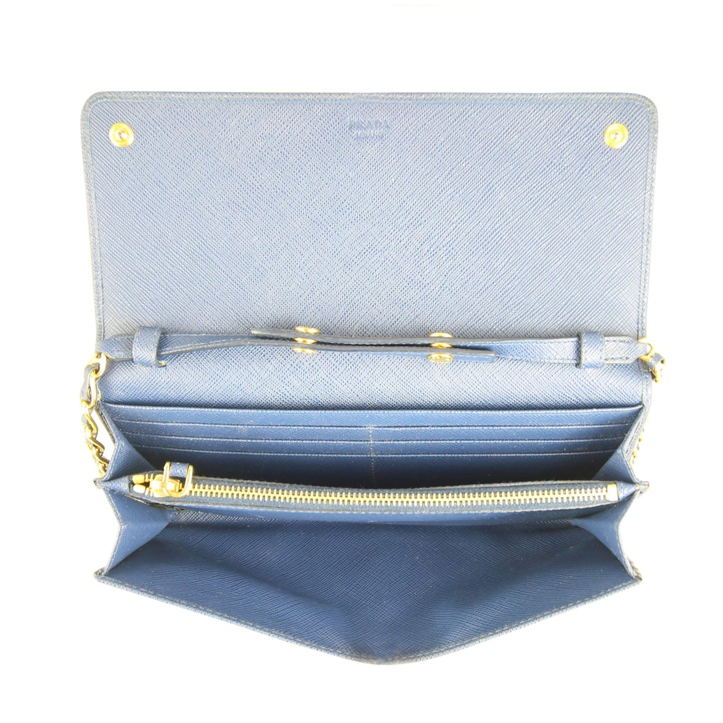Prada Saffiano Lux Chain Wallet