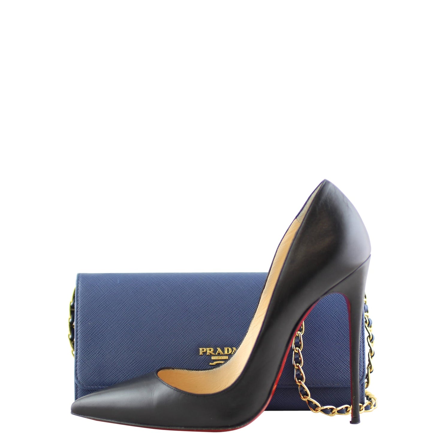 Prada Saffiano Lux Chain Wallet