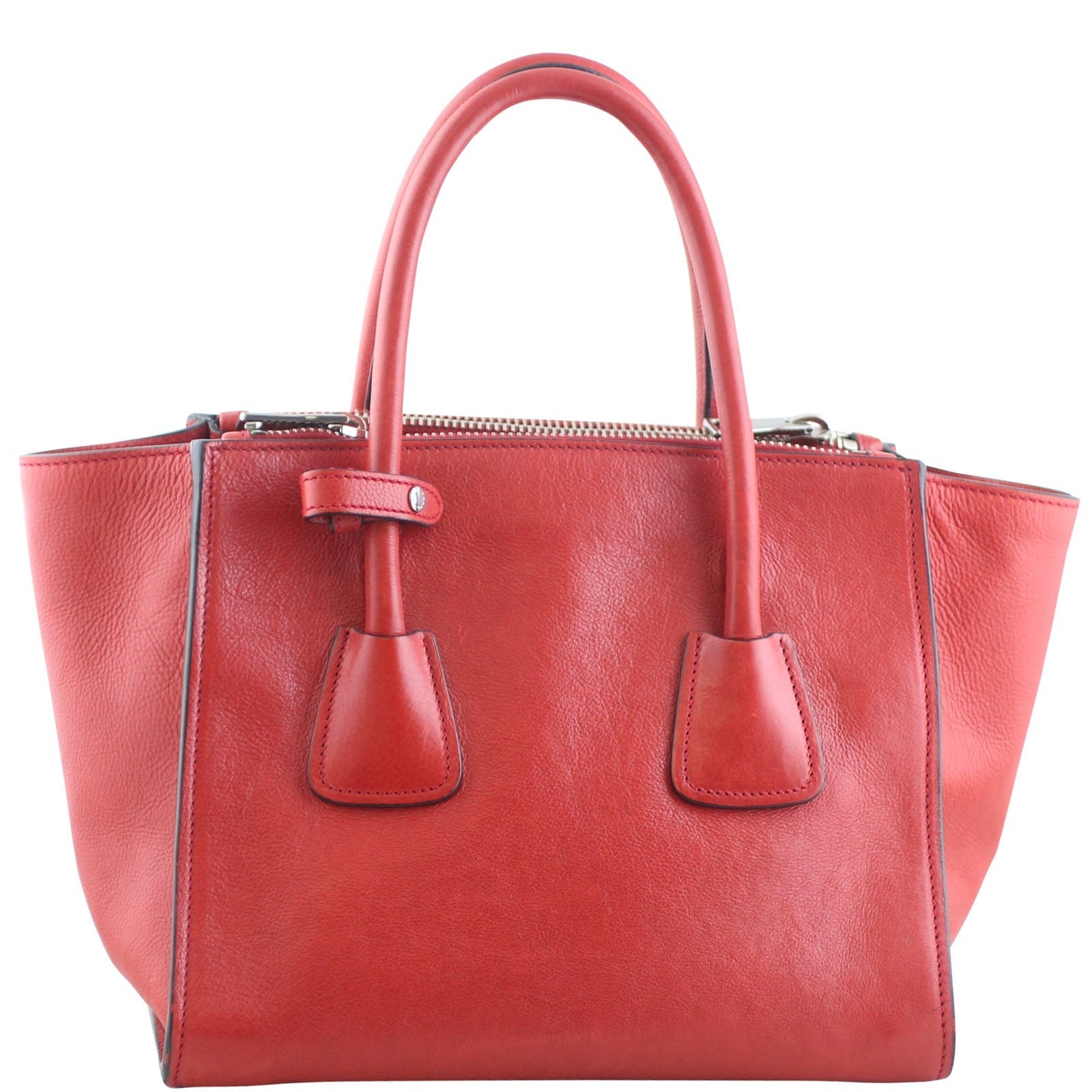 Prada Twin Pocket Glace Calfskin Tote Small