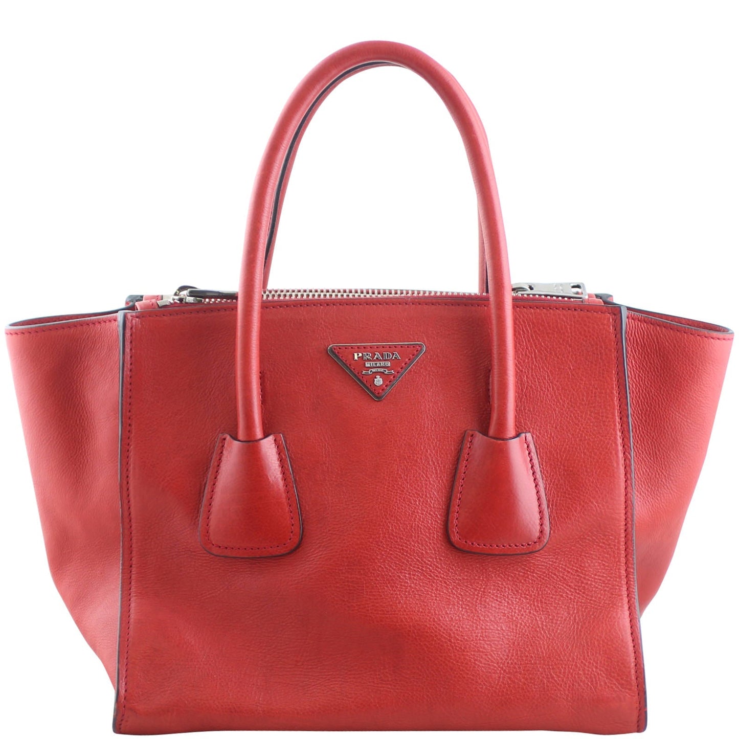 Prada Twin Pocket Glace Calfskin Tote Small