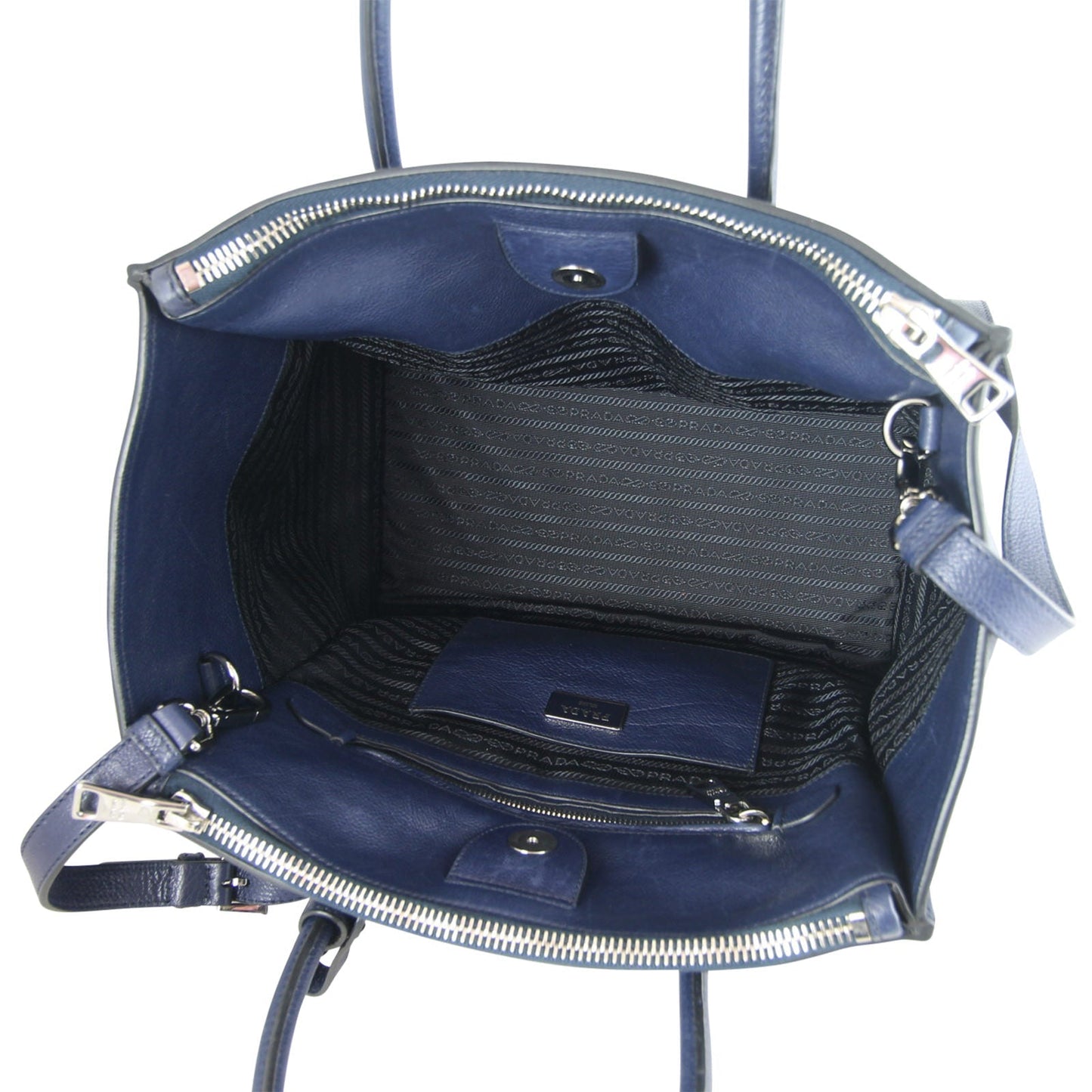 Prada Twin Pocket Glace Calfskin Tote