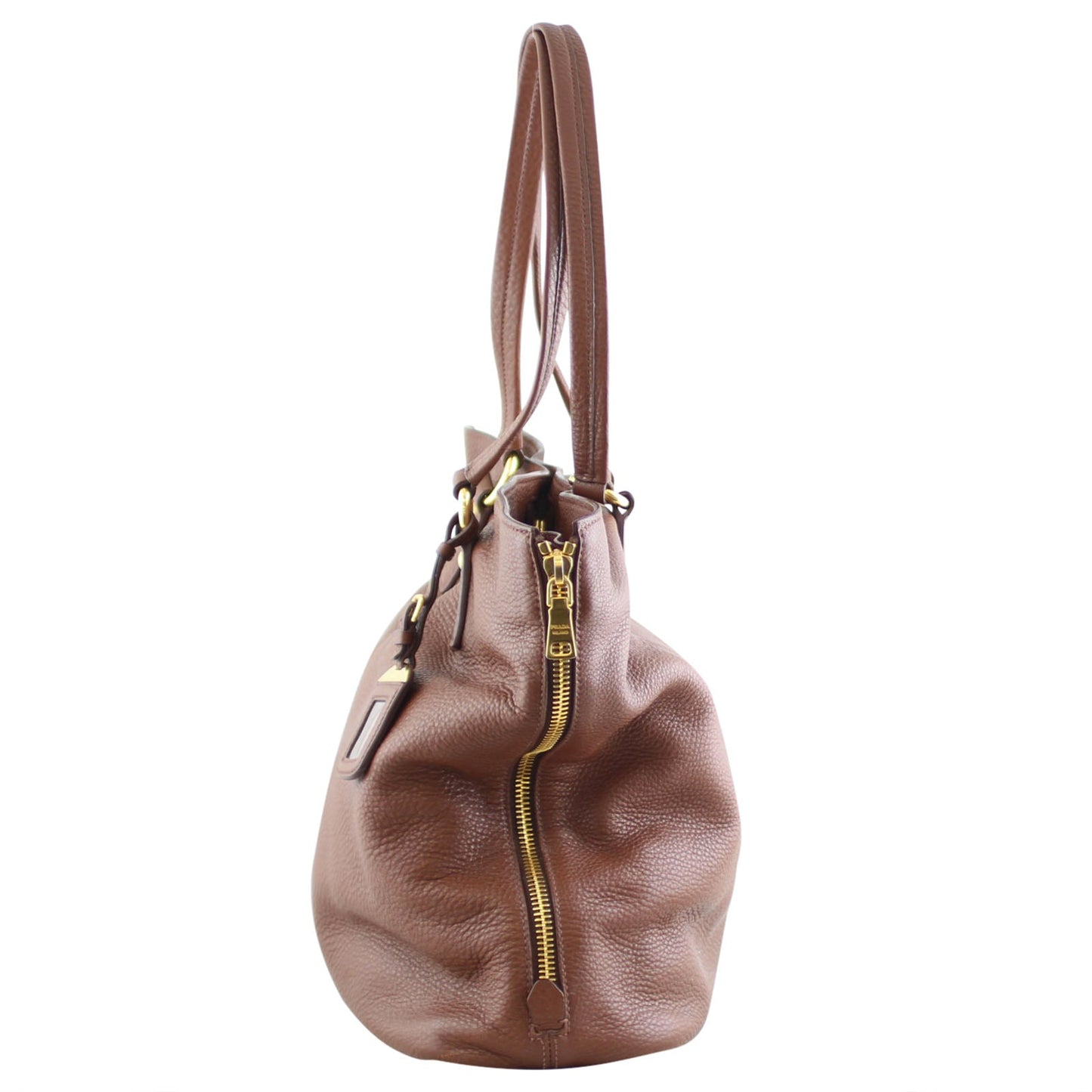 Prada Vitello Daino Large Expandable Shopper Tote