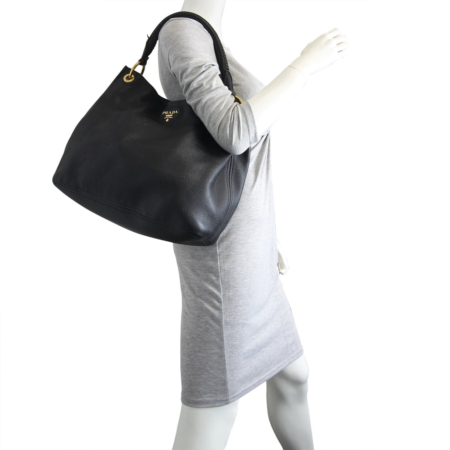 Prada Vitello Daino Hobo Bag