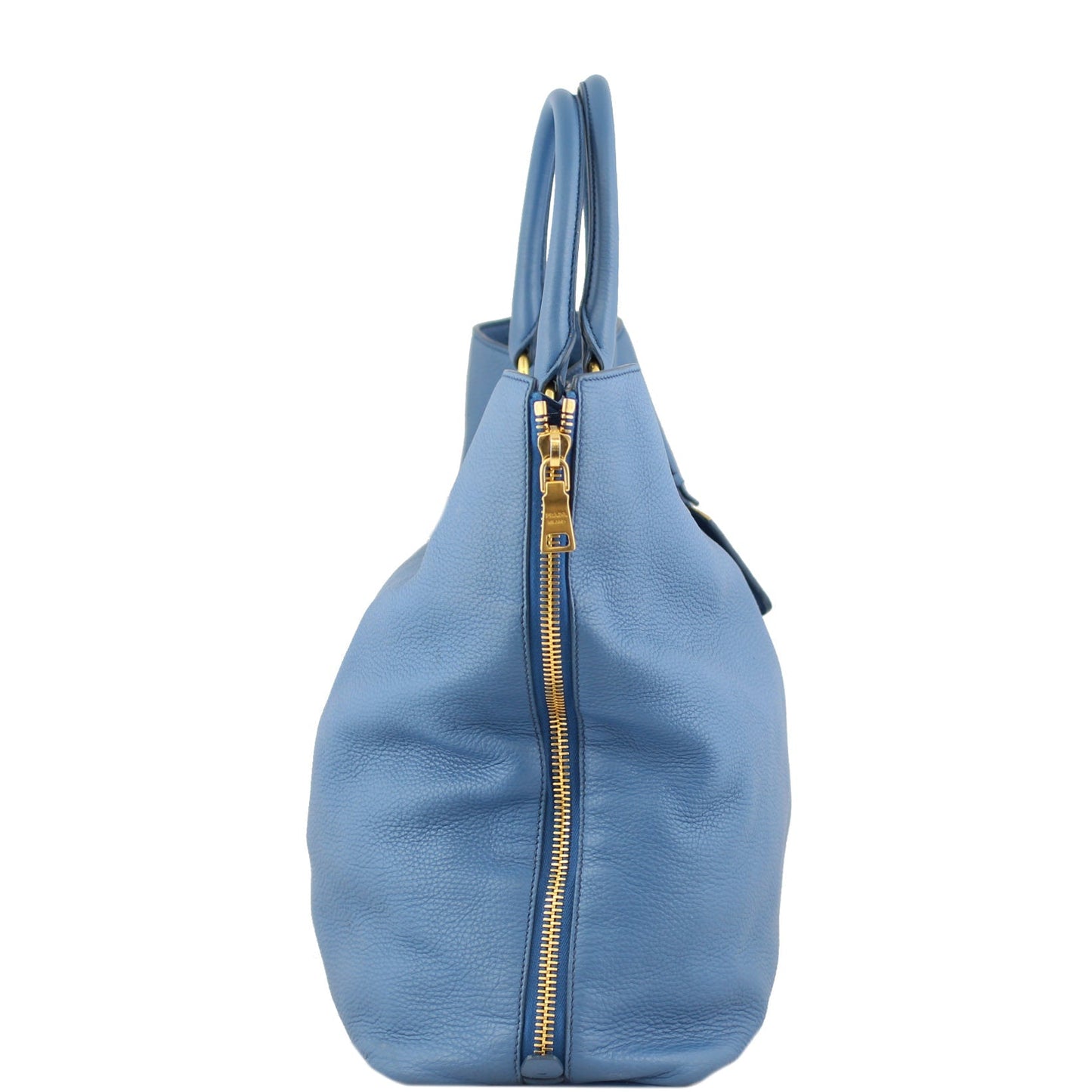 Prada Vitello Daino Large Expandable Shopper Tote