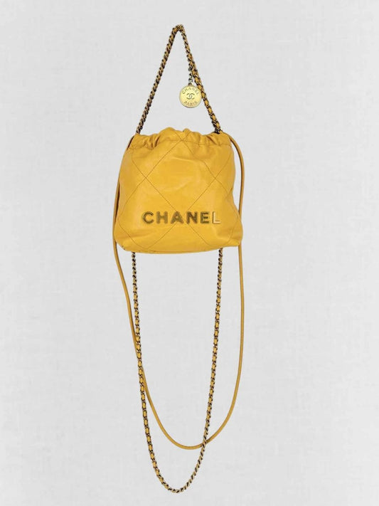 CHANEL 22 Mustard Quilted Crossbody
