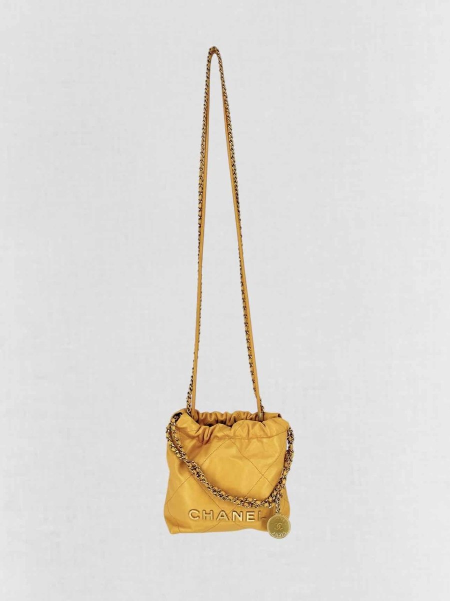 CHANEL 22 Mustard Quilted Crossbody