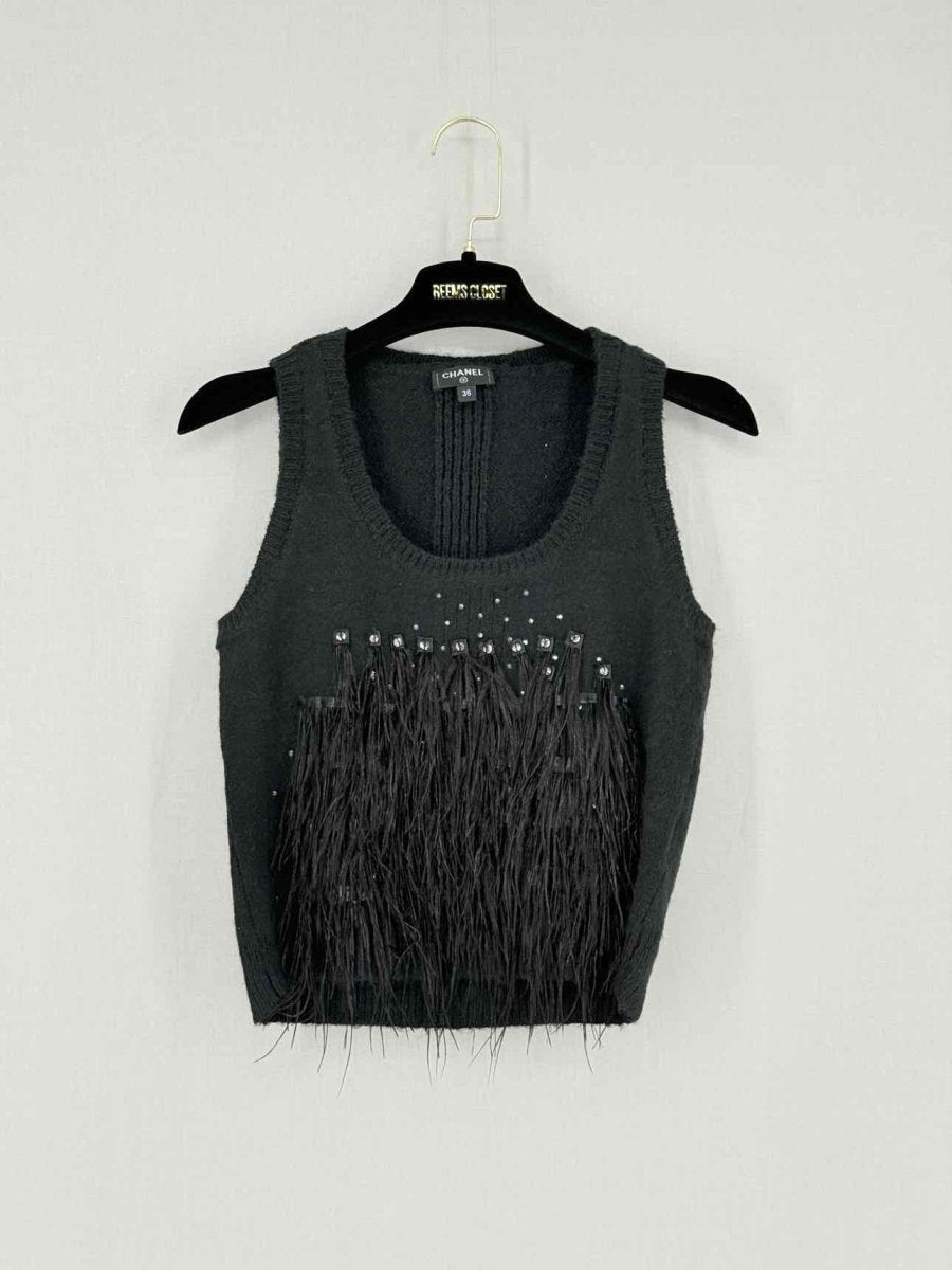 CHANEL Black Size US 0 Tank Top