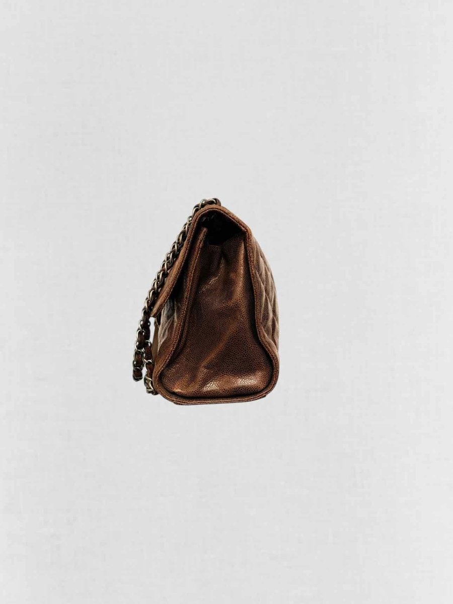 CHANEL Crave Flap Brown Quilted Shoulder Bag