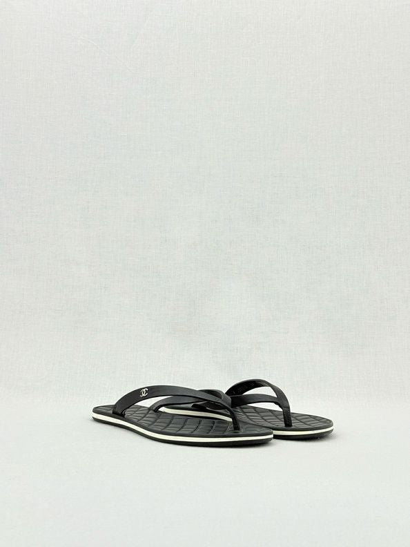 CHANEL Flip Flop Black Quilted Size EU 36 Sandals