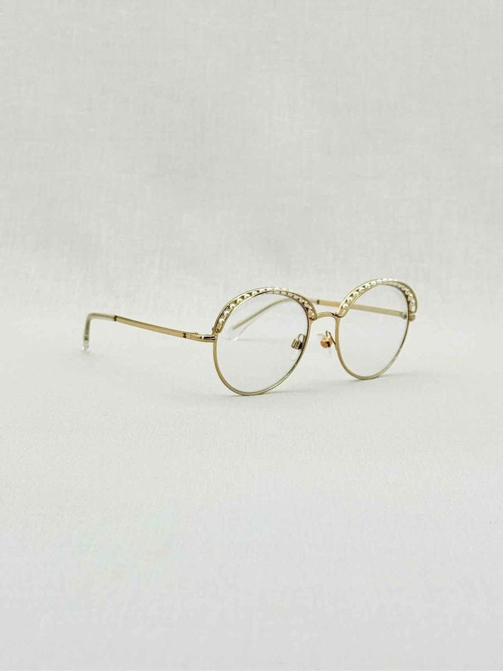 CHANEL Gold Tone Sunglasses