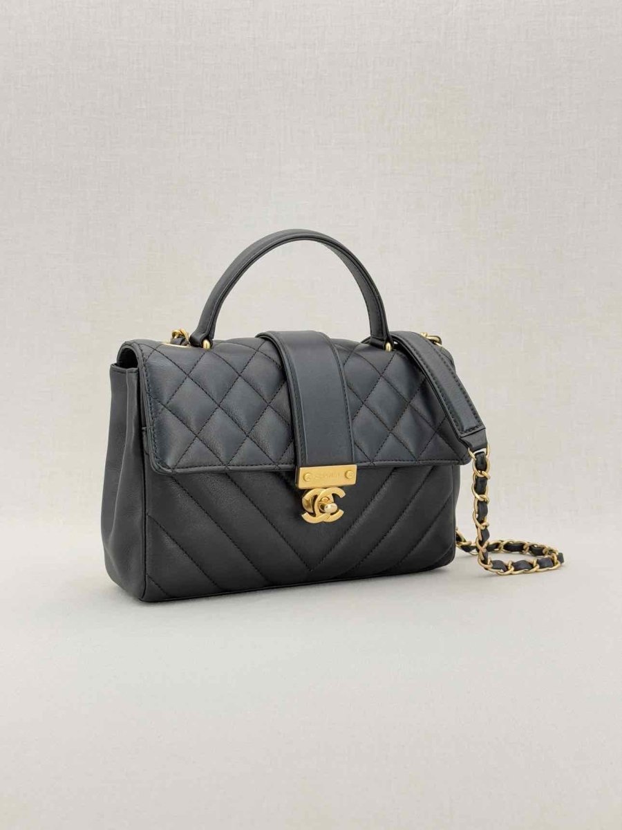 CHANEL In The City Black Top Handle