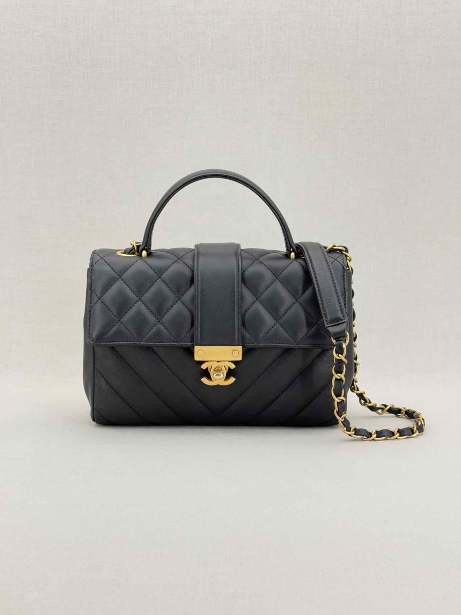 CHANEL In The City Black Top Handle
