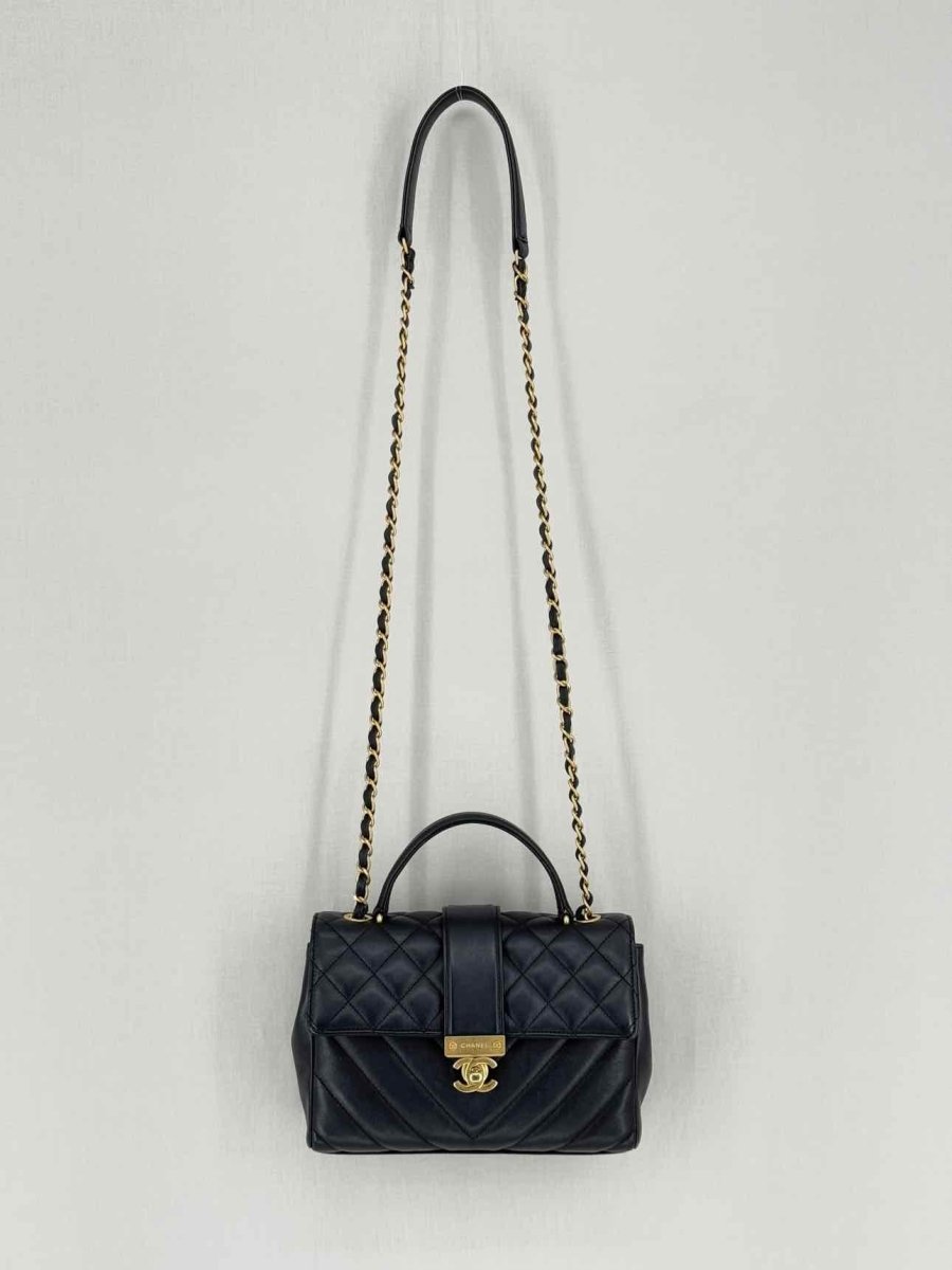 CHANEL In The City Black Top Handle