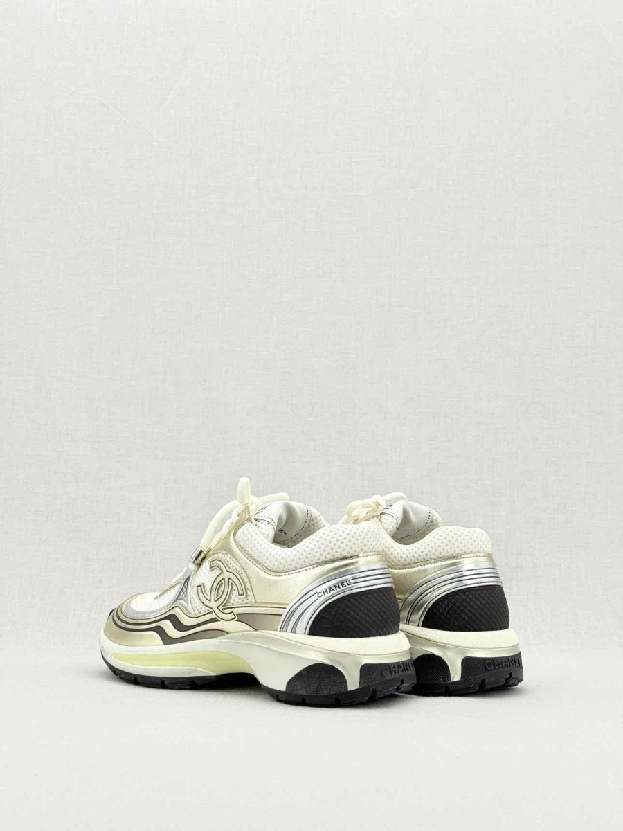 CHANEL Metallic Silver & Gold Size EU 35.5 Sneakers