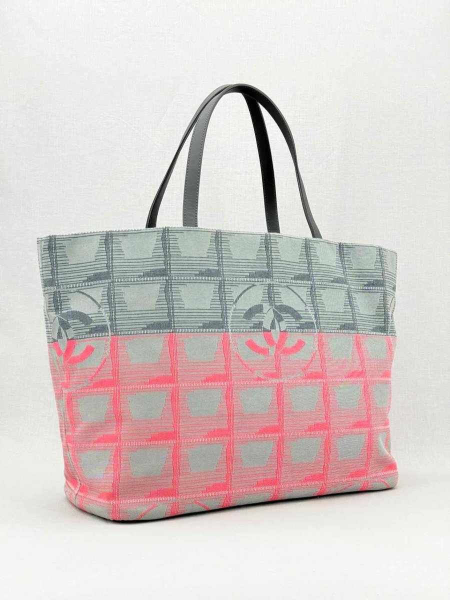 CHANEL New Travel Line Pink & Grey Tote Bag