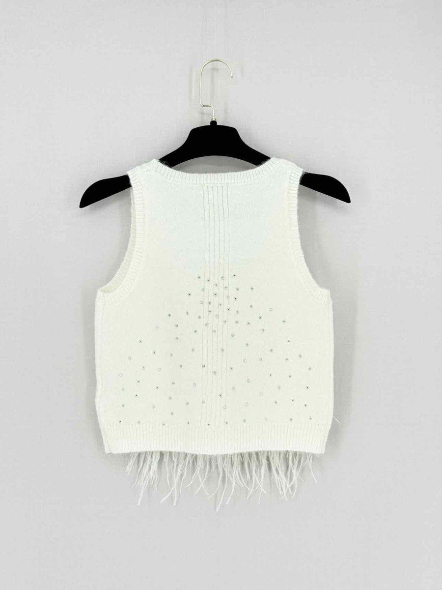 CHANEL Off-white Size US 0 Tank Top