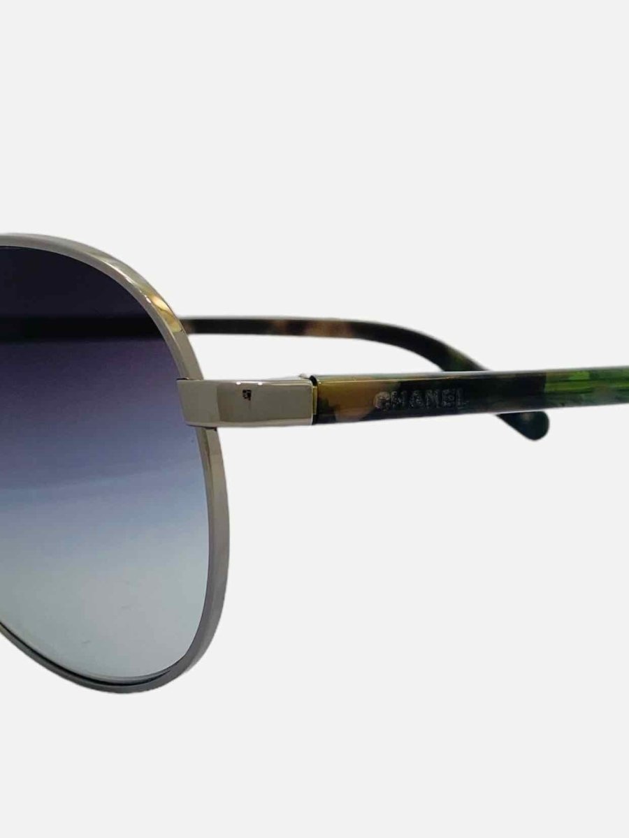 CHANEL Gun Metal Sunglasses