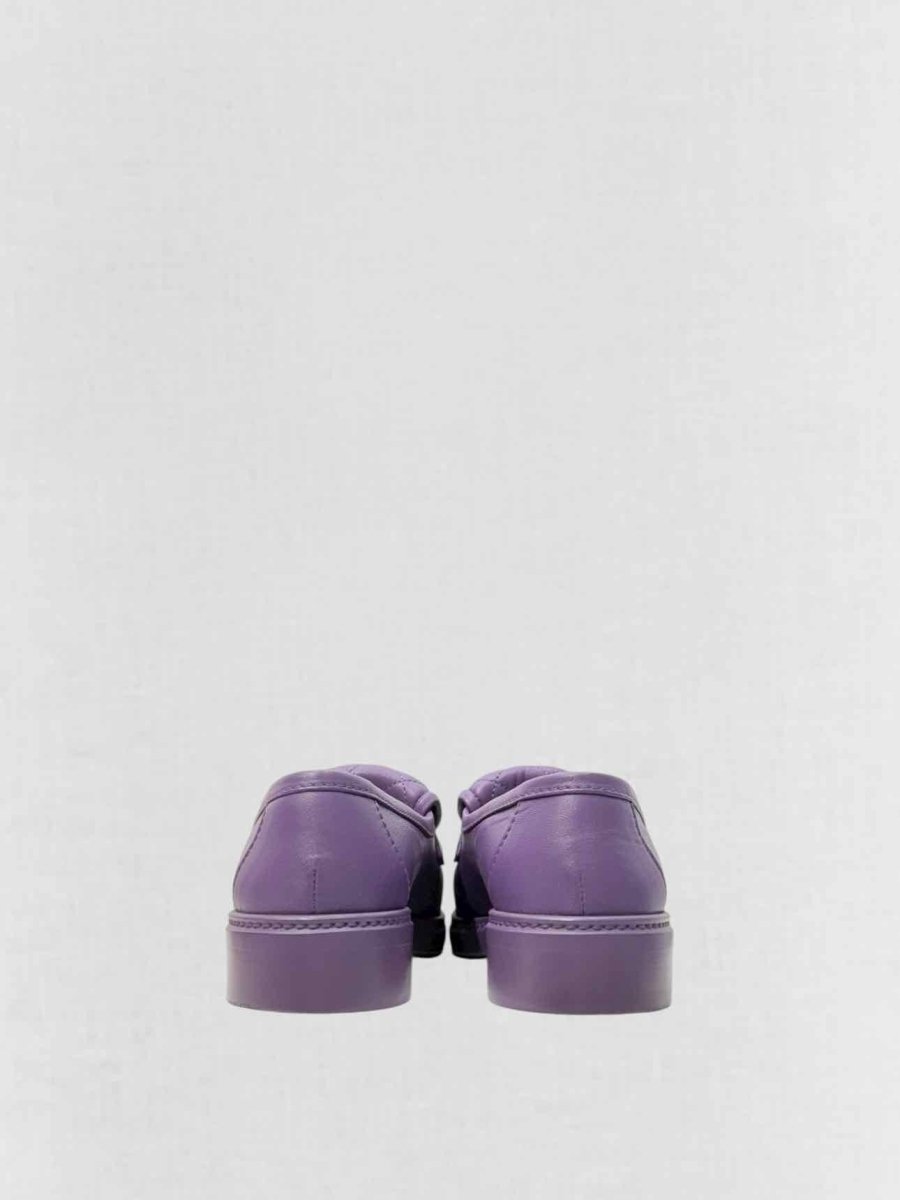 CHANEL Purple Quilted Size EU 37.5 Loafers