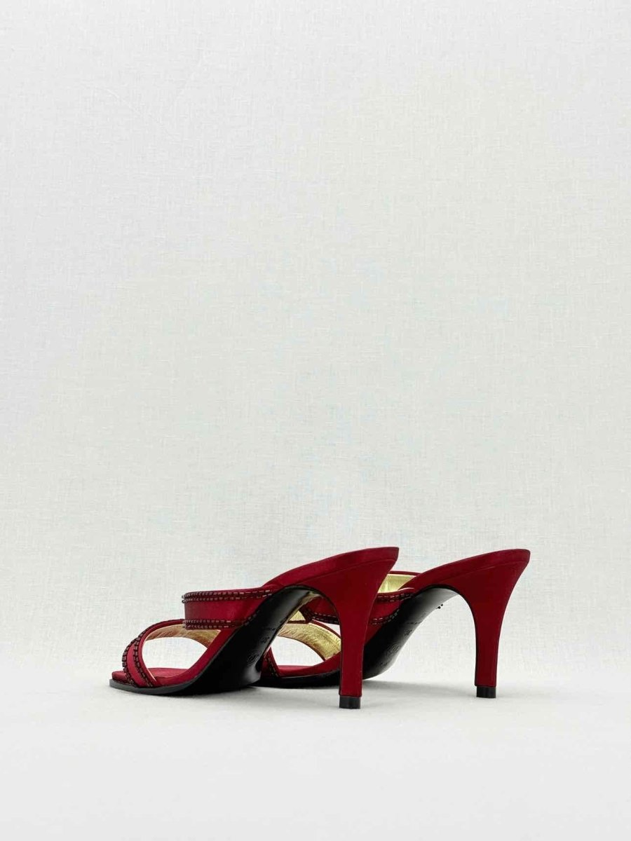 CHANEL Red Size EU 38 Heeled Sandals