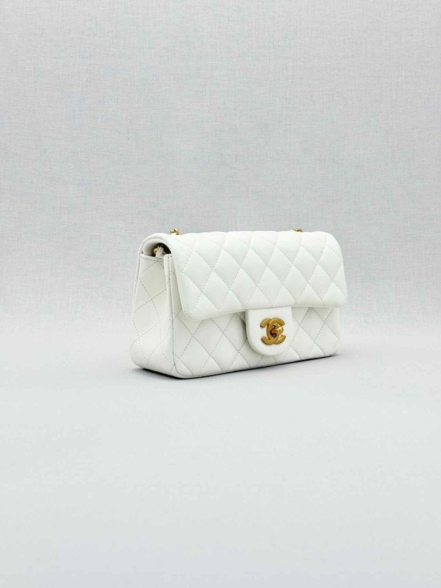 CHANEL Runaway White Quilted Shoulder Bag