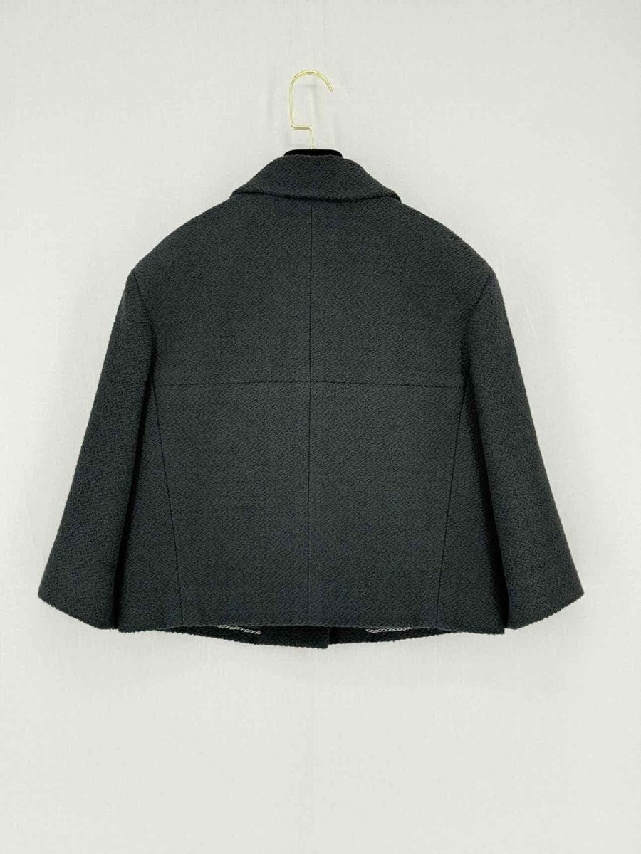CHANEL Short Boxy Tweed Black Size US 8 Jacket