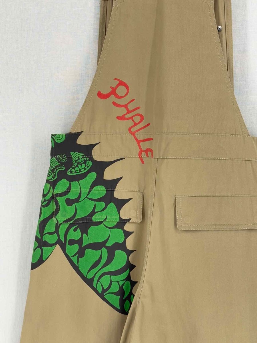 CHRISTIAN DIOR Dragon Beige & Green Overalls