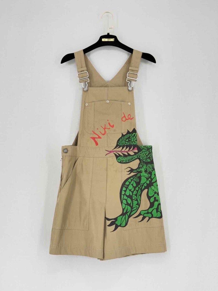 CHRISTIAN DIOR Dragon Beige & Green Overalls