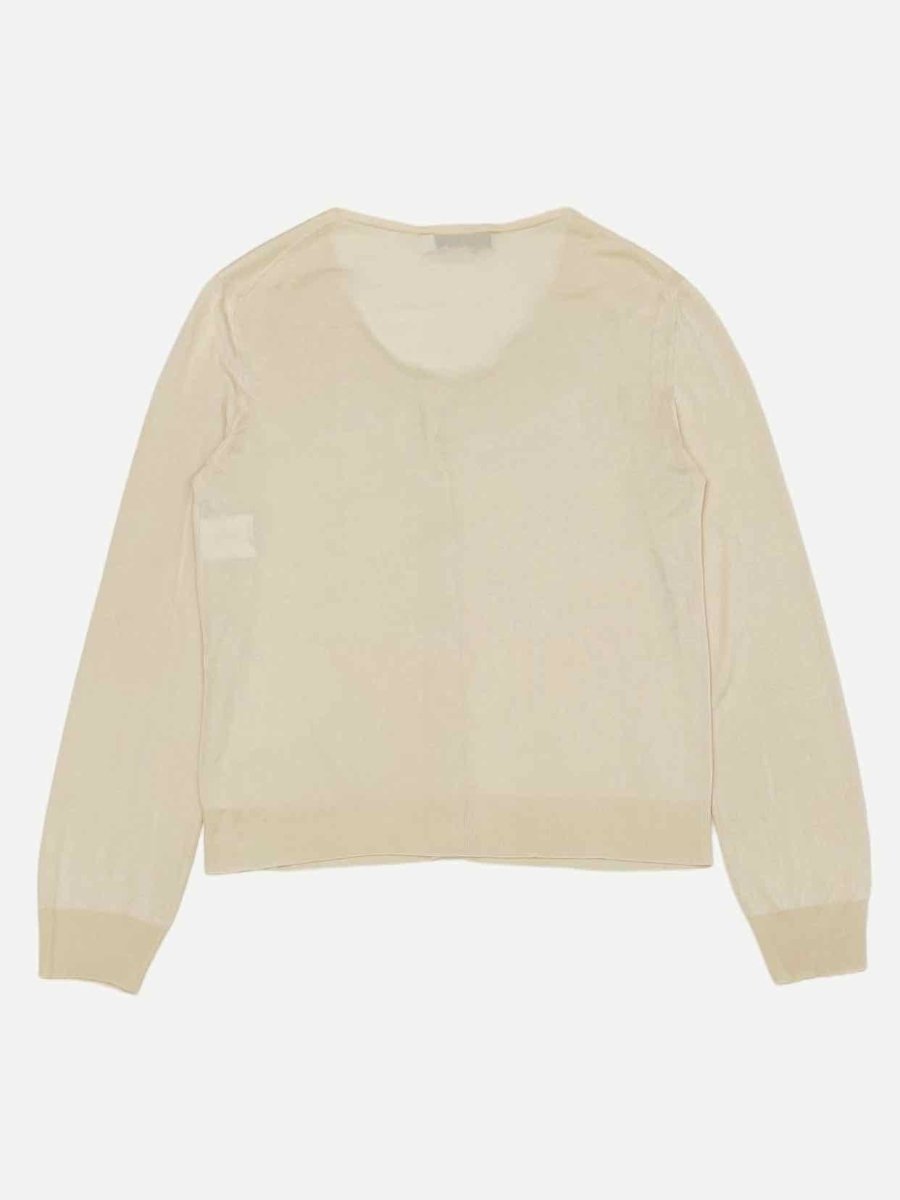 CHRISTIAN DIOR Beige Size US 10 Cardigan