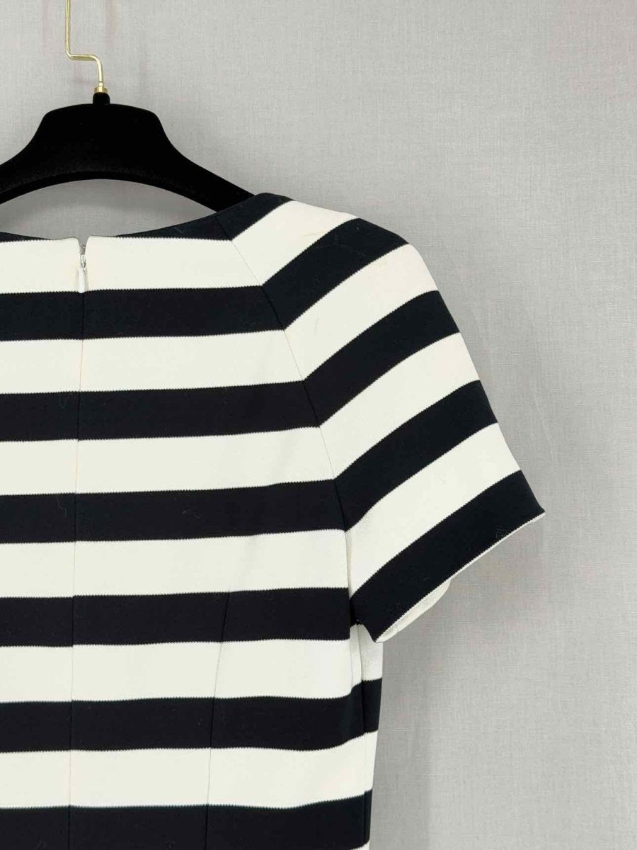 CHRISTIAN DIOR Black & White Size US 6 Short Dress