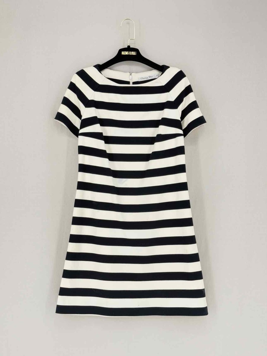 CHRISTIAN DIOR Black & White Size US 6 Short Dress