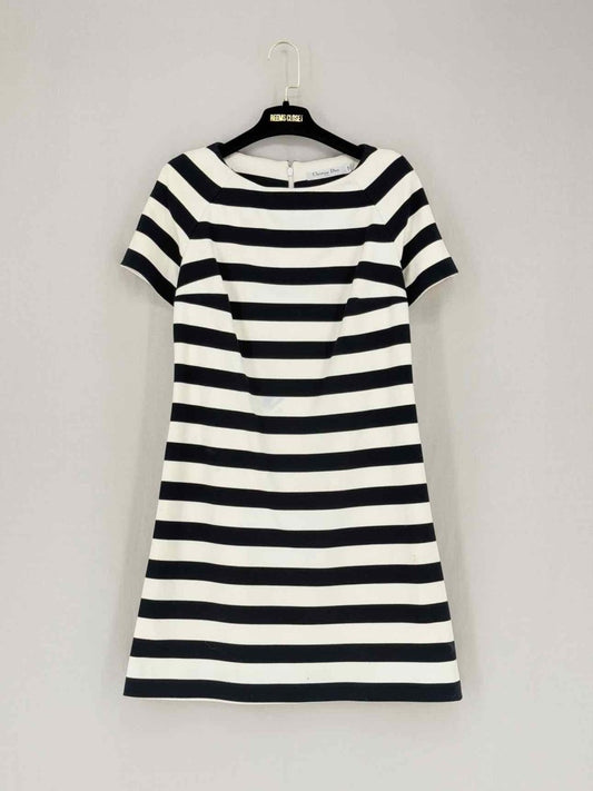 CHRISTIAN DIOR Black & White Size US 6 Short Dress