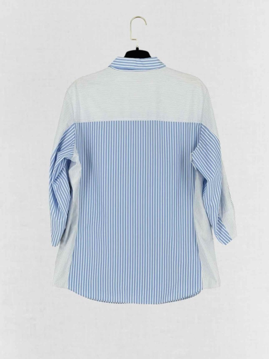 CHRISTIAN DIOR Blue Striped Size US 14 Shirt