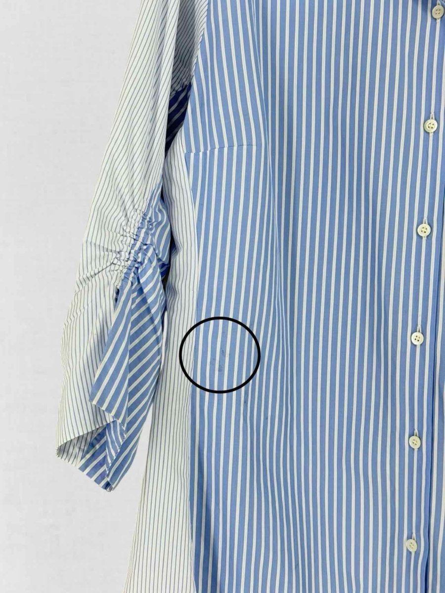 CHRISTIAN DIOR Blue Striped Size US 14 Shirt