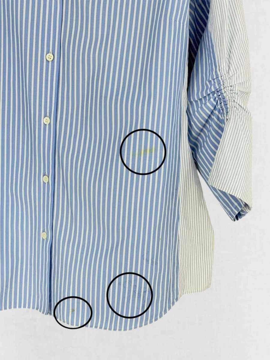 CHRISTIAN DIOR Blue Striped Size US 14 Shirt