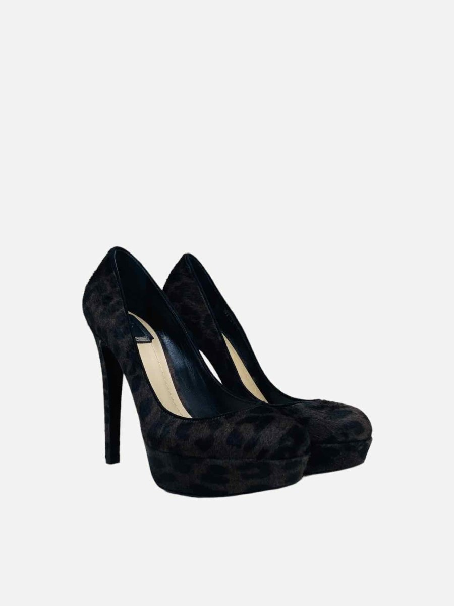CHRISTIAN DIOR Brown & Black Leopard Size EU 38.5 Pumps