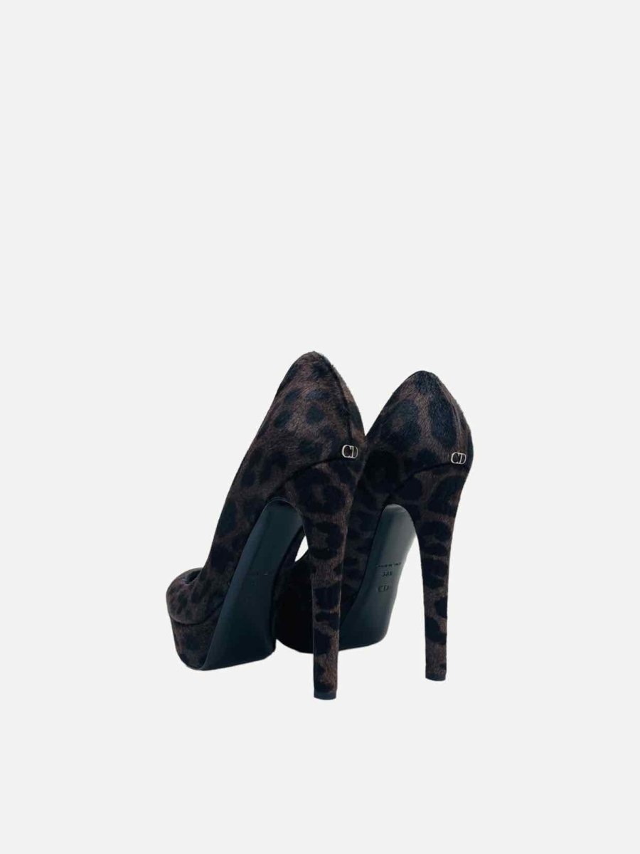 CHRISTIAN DIOR Brown & Black Leopard Size EU 38.5 Pumps