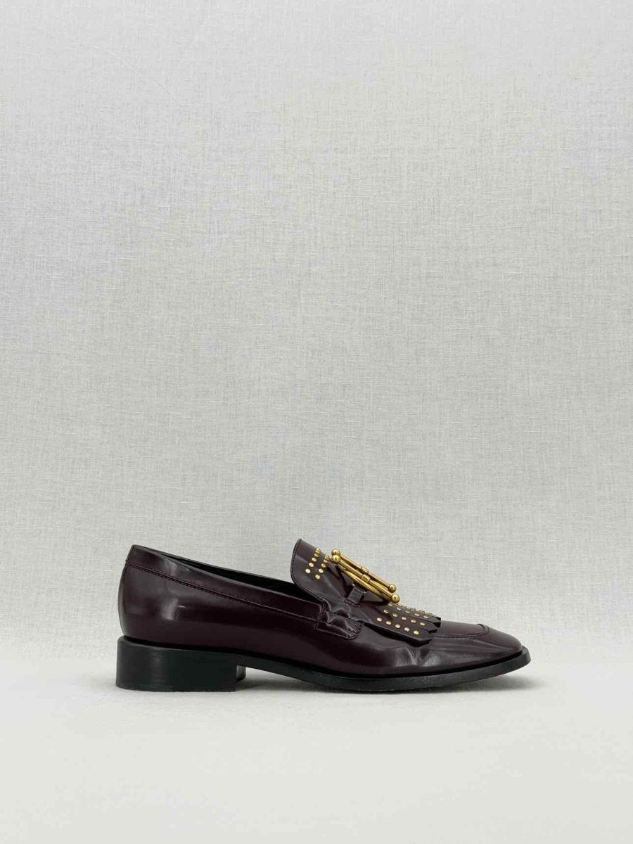 CHRISTIAN DIOR Burgundy Size EU 36.5 Loafers