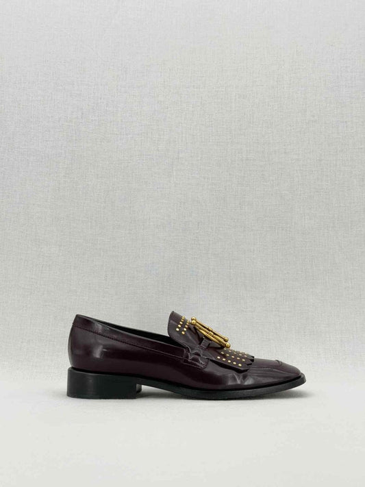 CHRISTIAN DIOR Burgundy Size EU 36.5 Loafers