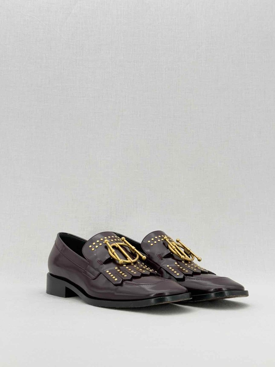 CHRISTIAN DIOR Burgundy Size EU 36.5 Loafers