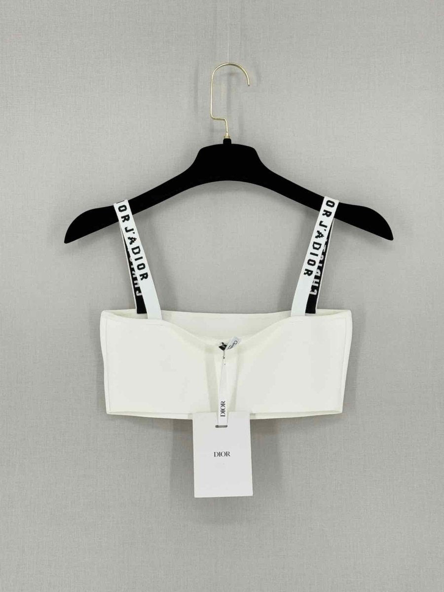 CHRISTIAN DIOR Crop White Size XSmall Top