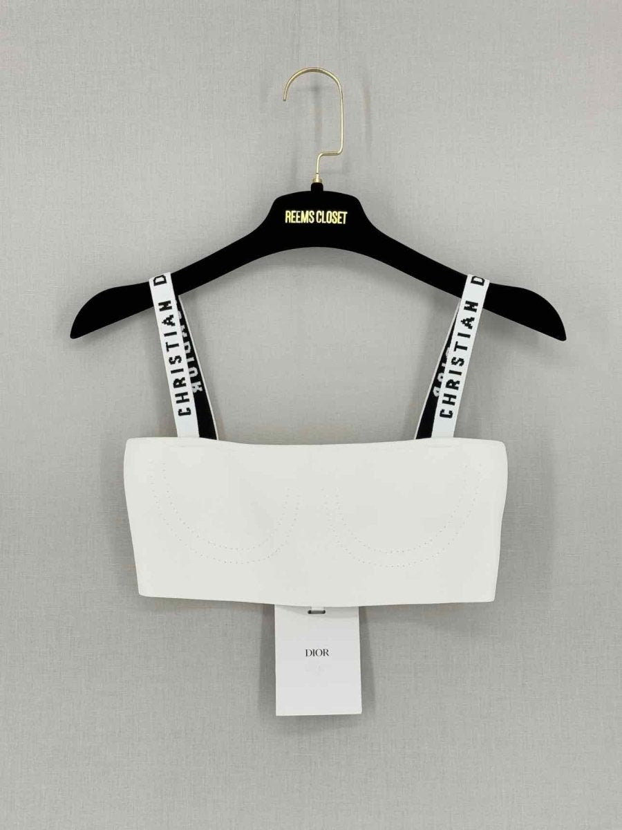 CHRISTIAN DIOR Crop White Size XSmall Top