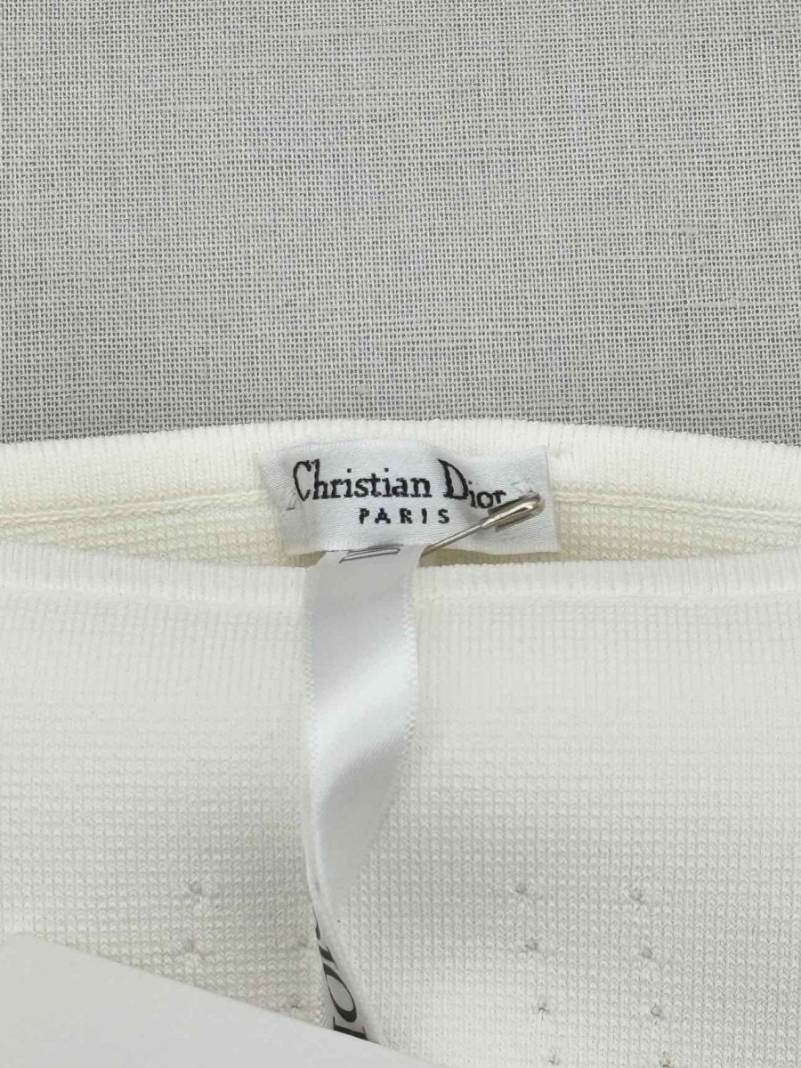 CHRISTIAN DIOR Crop White Size XSmall Top