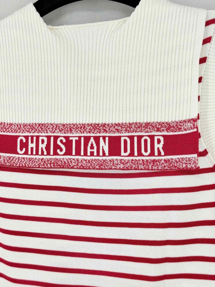 CHRISTIAN DIOR Dioriviera Red & White Size US 4 Top