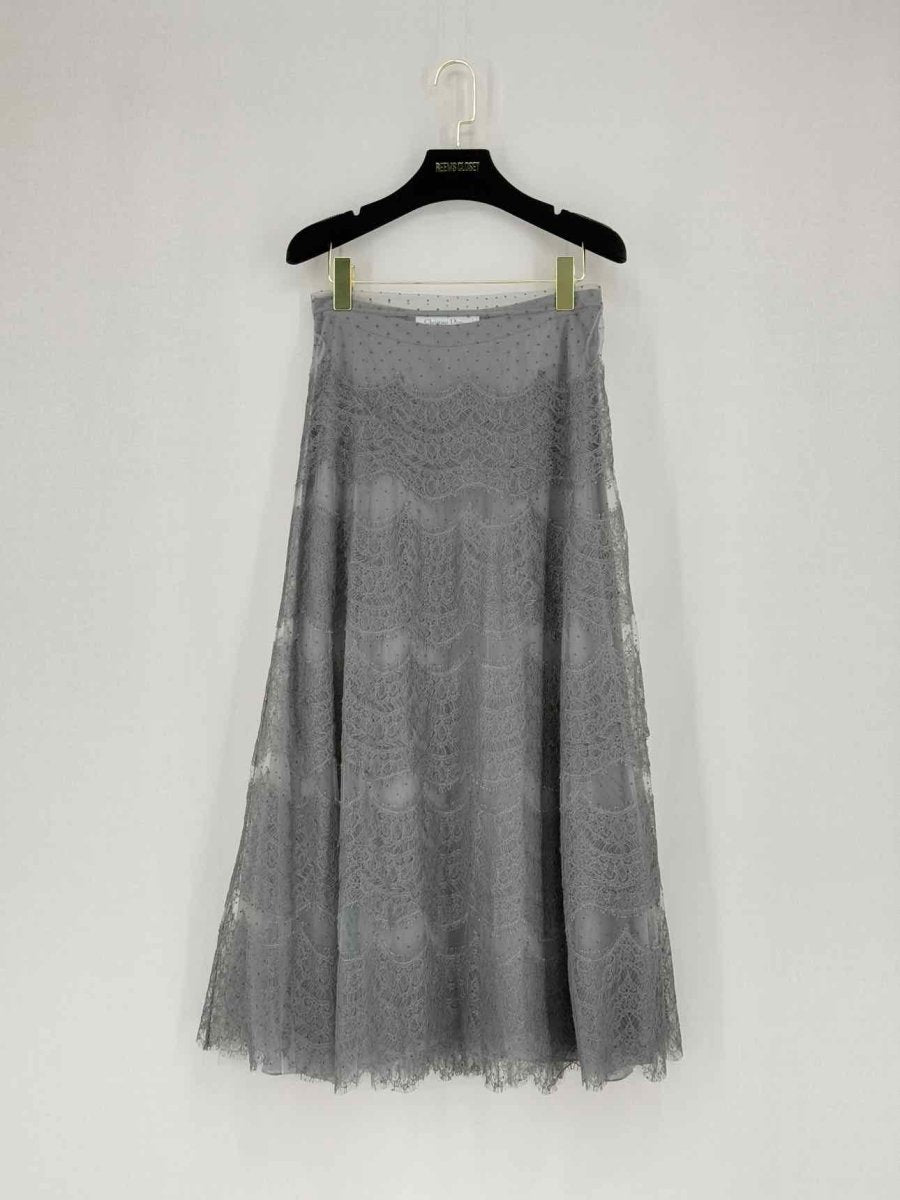CHRISTIAN DIOR Grey Size US 6 Midi Skirt