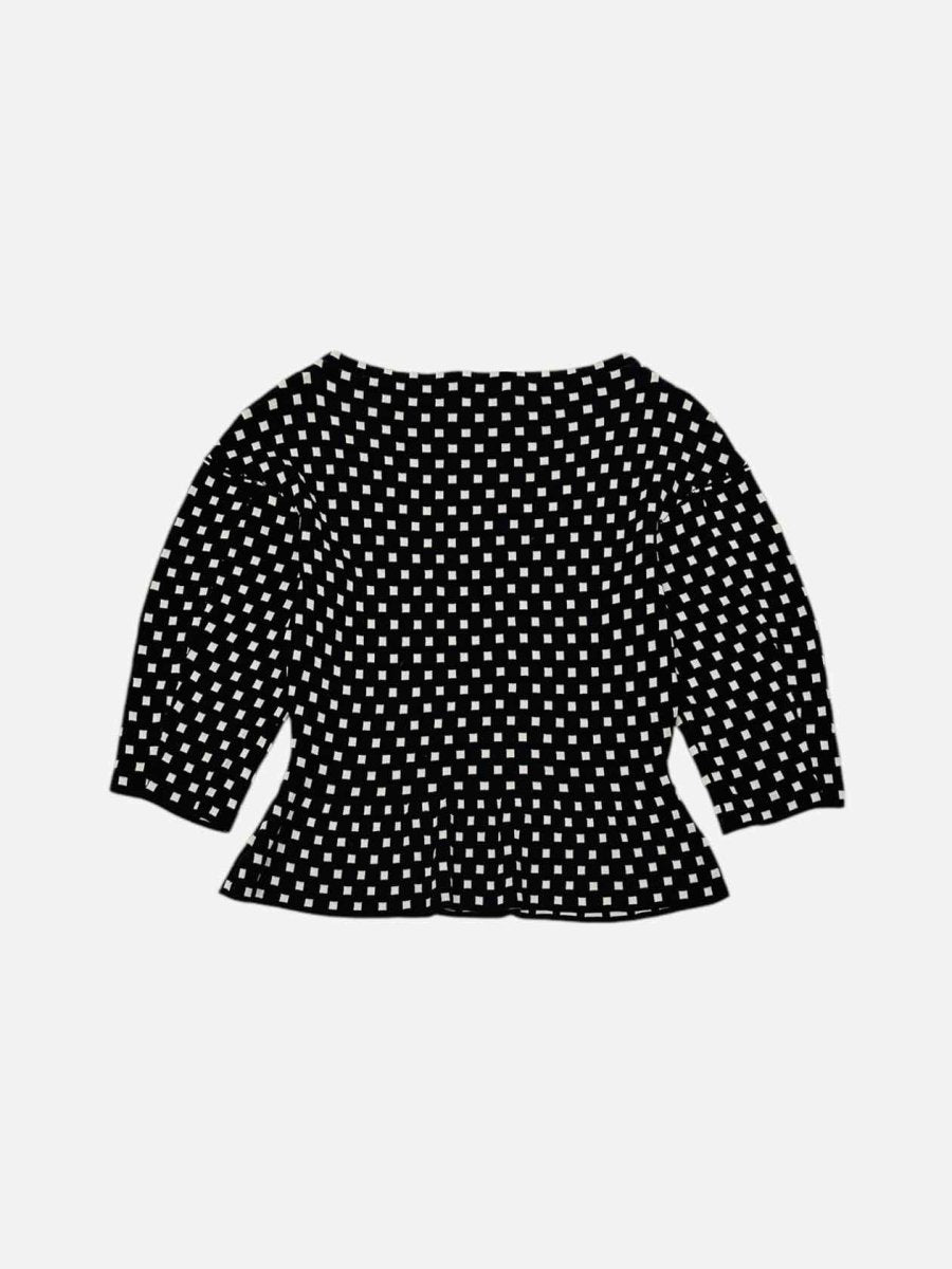 CHRISTIAN DIOR Black & White Size Small Top