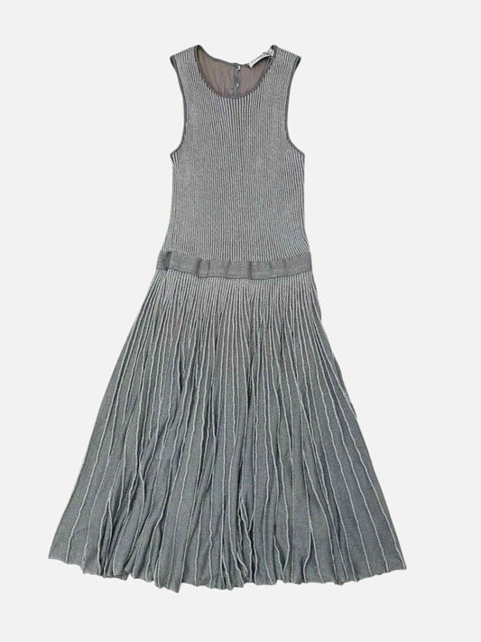 CHRISTIAN DIOR Knit Pleated Size US 12 Midi Dress