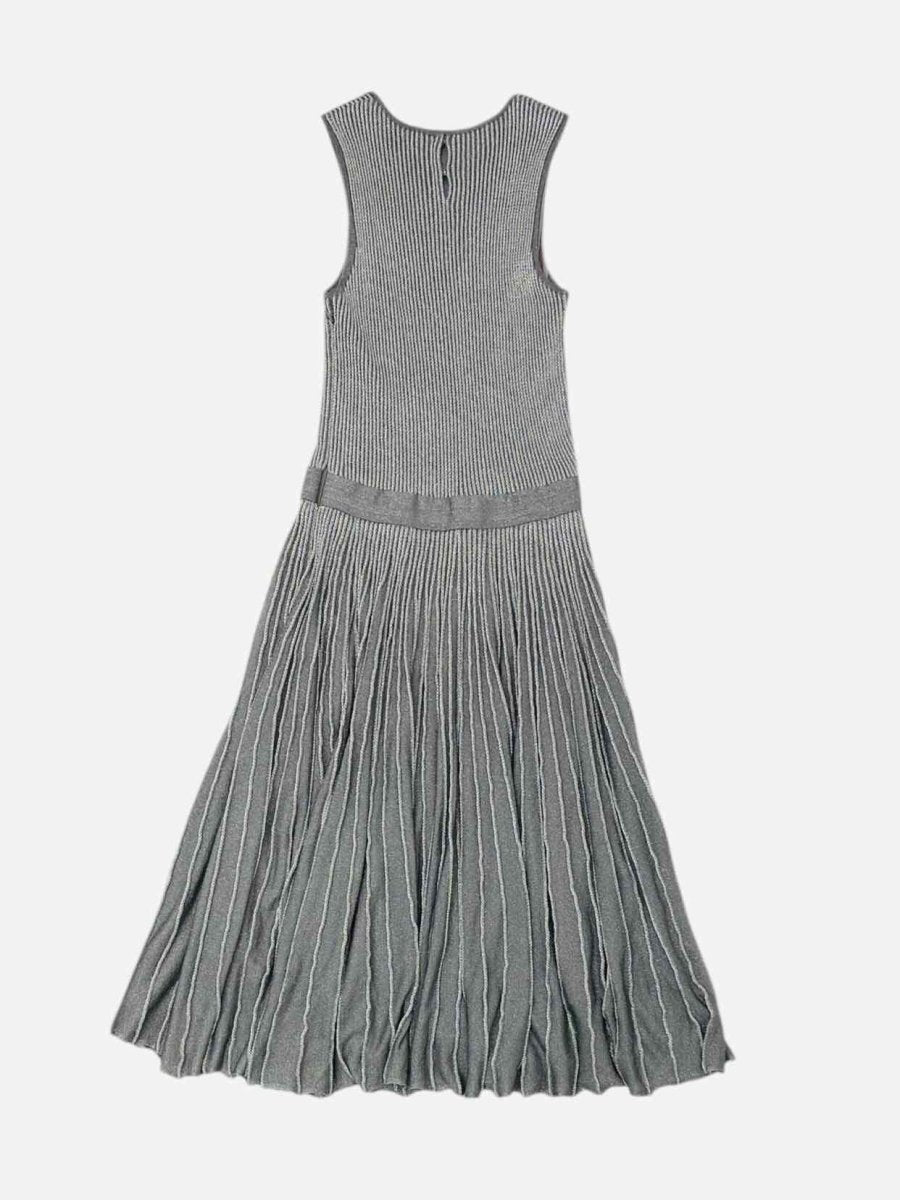 CHRISTIAN DIOR Knit Pleated Size US 12 Midi Dress
