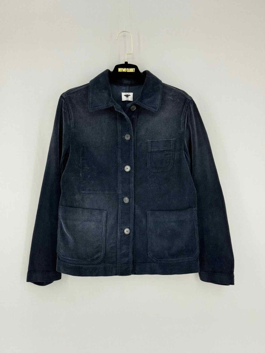 CHRISTIAN DIOR Navy Blue Corduroy Size US 4 Jacket