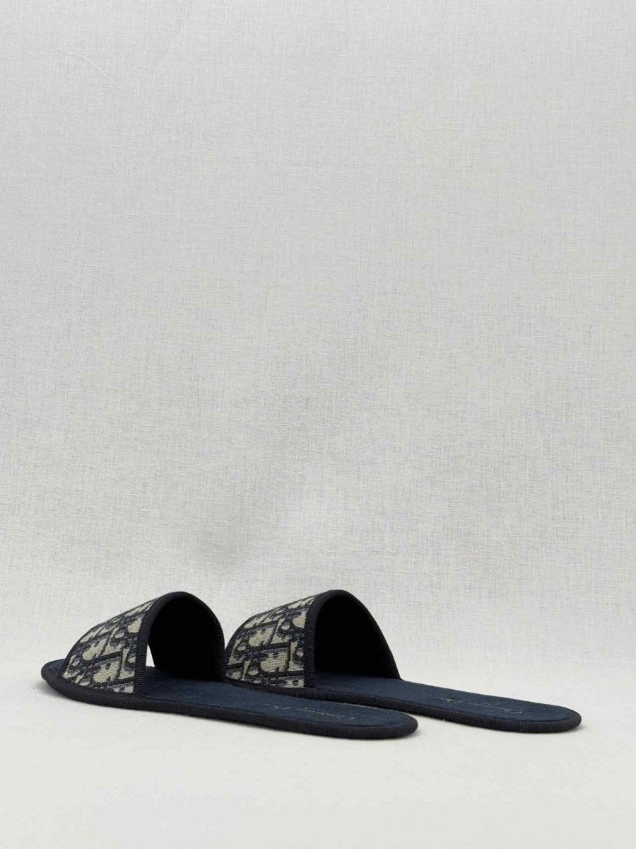 CHRISTIAN DIOR Navy Blue Size EU 38.5 Slides